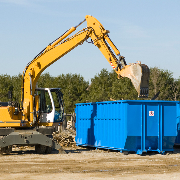 are there any restrictions on where a residential dumpster can be placed in Valeria